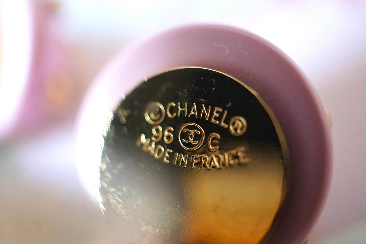 1990's CHANEL Pink Pearl Drop Earrings