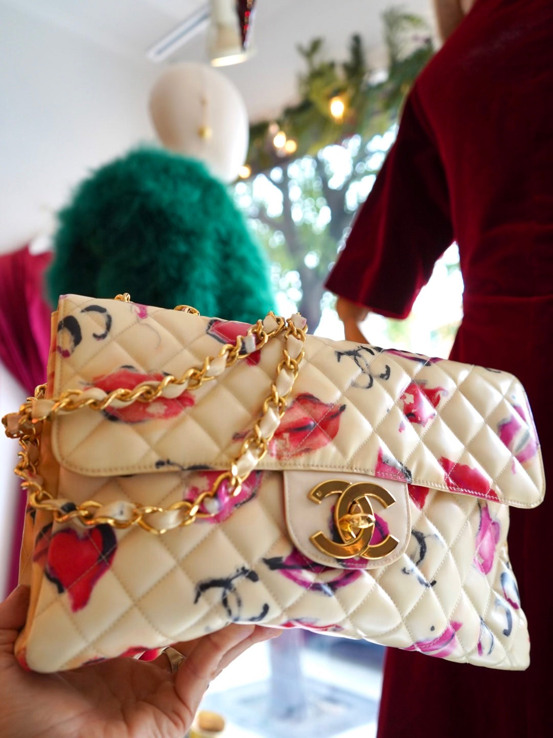 94-96' RARE CHANEL Lips Jumbo Bag
