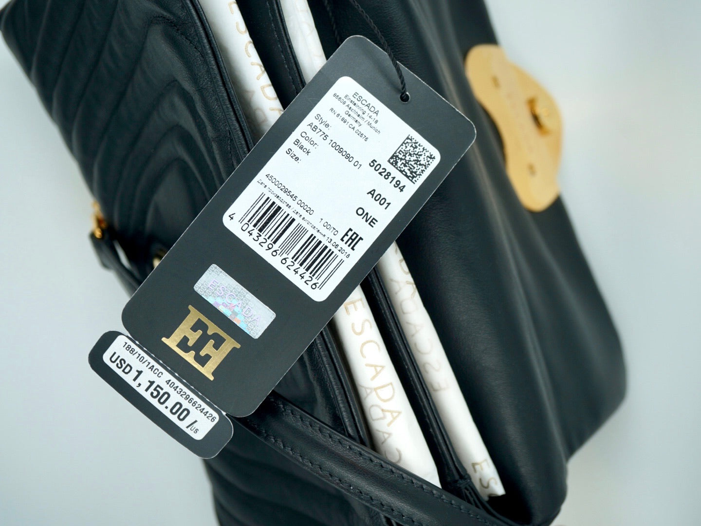 ESCADA NWT Quilted Leather Heart Purse