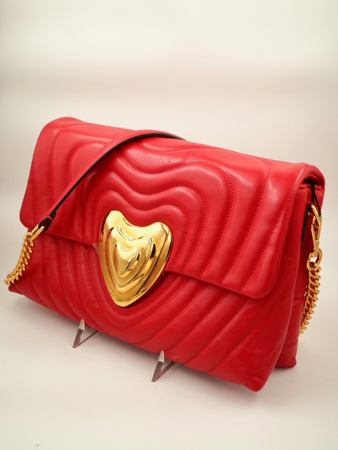 ESCADA NWT Quilted Leather Heart Purse