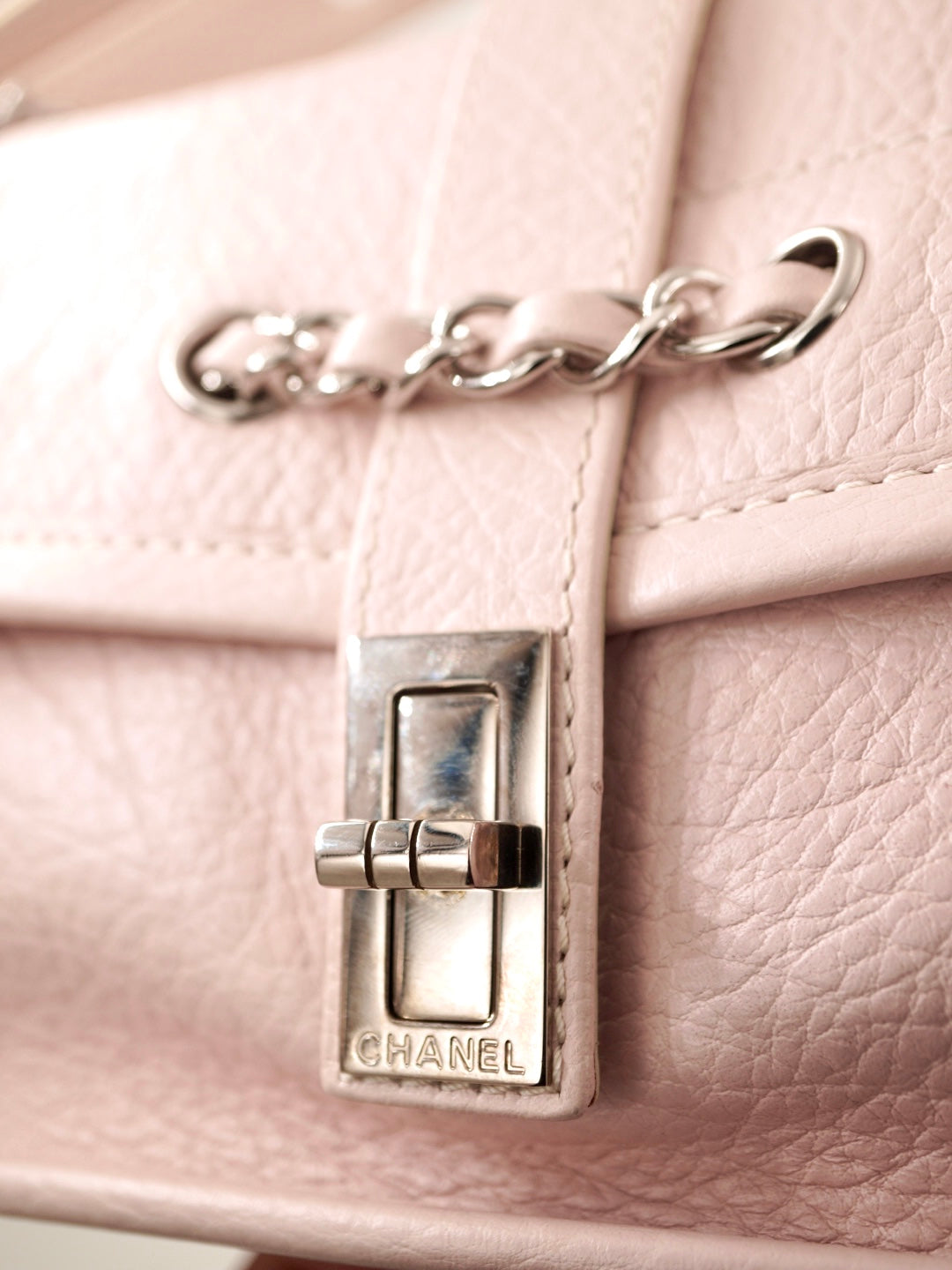 Y2k CHANEL Mademoiselle Pink Baguette Bag
