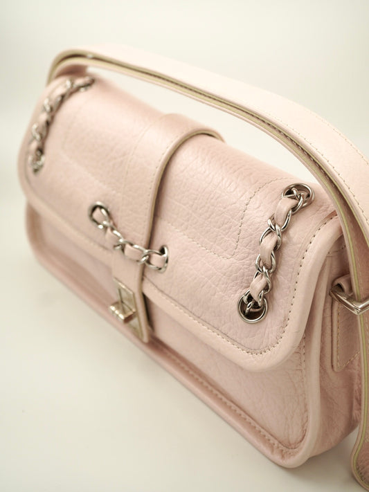 Y2k CHANEL Mademoiselle Pink Baguette Bag