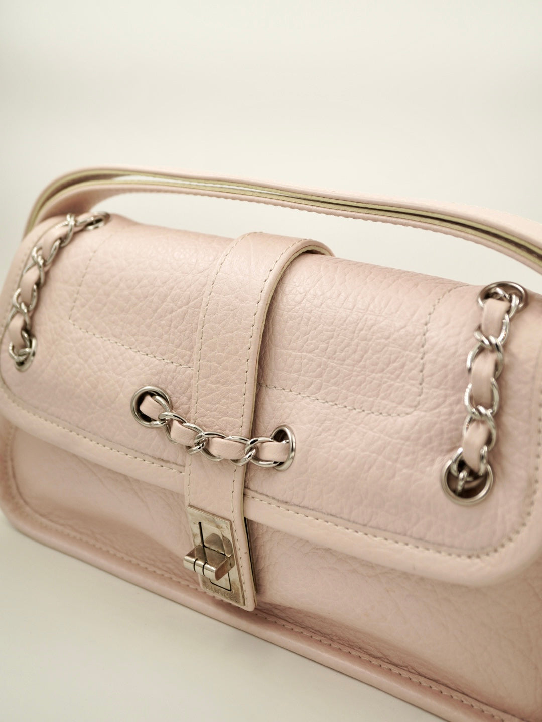 Y2k CHANEL Mademoiselle Pink Baguette Bag