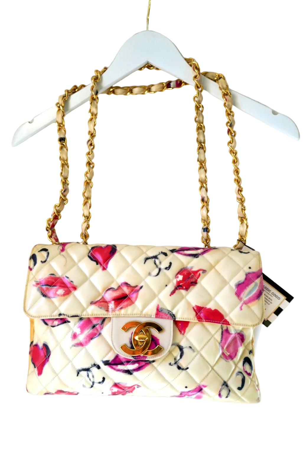 94-96' RARE CHANEL Lips Jumbo Bag