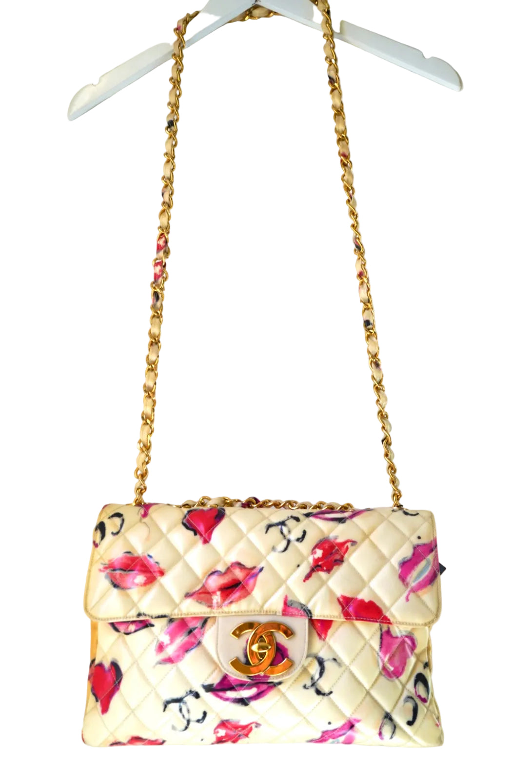 94-96' RARE CHANEL Lips Jumbo Bag