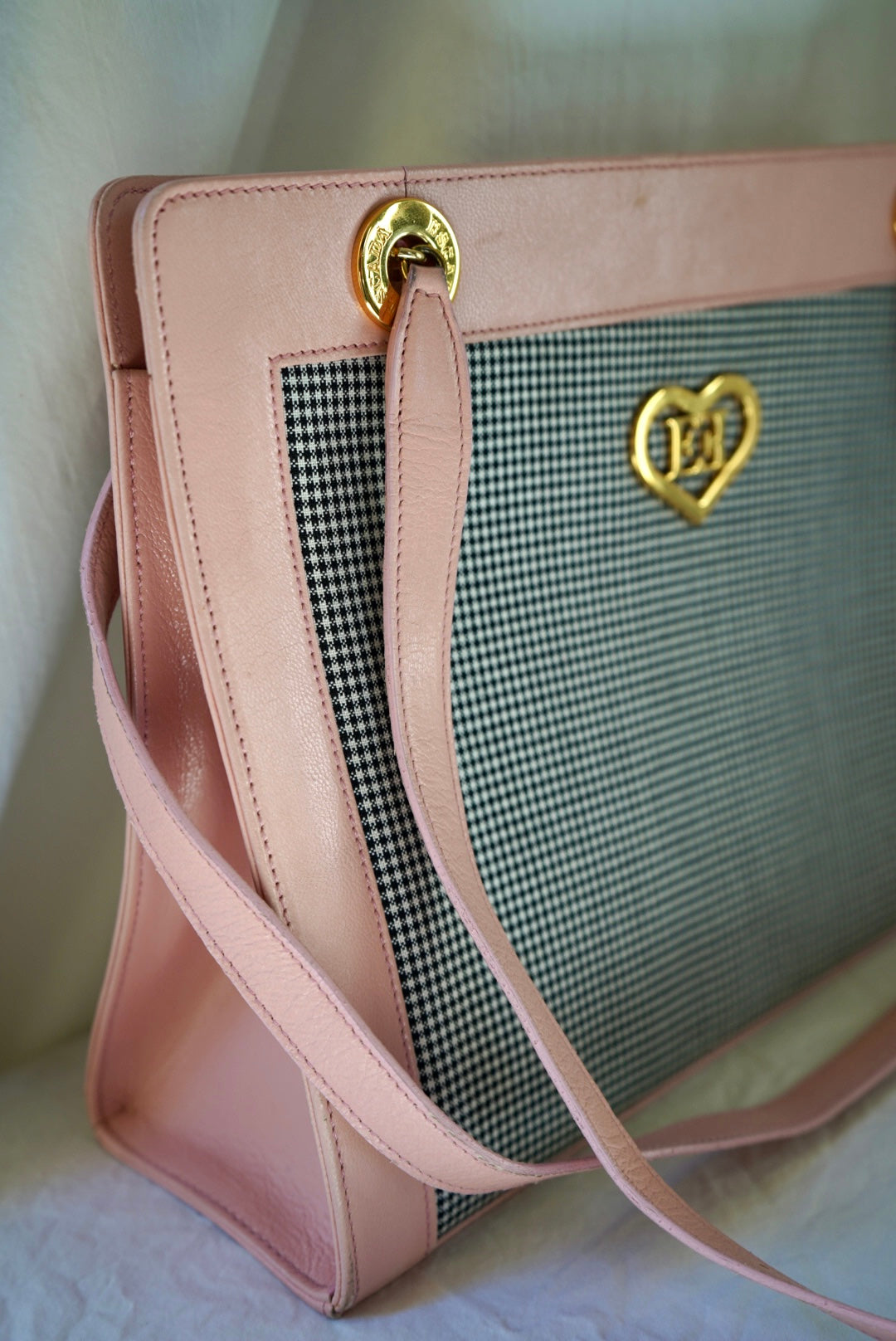 1990's ESCADA Pink Gingham Purse