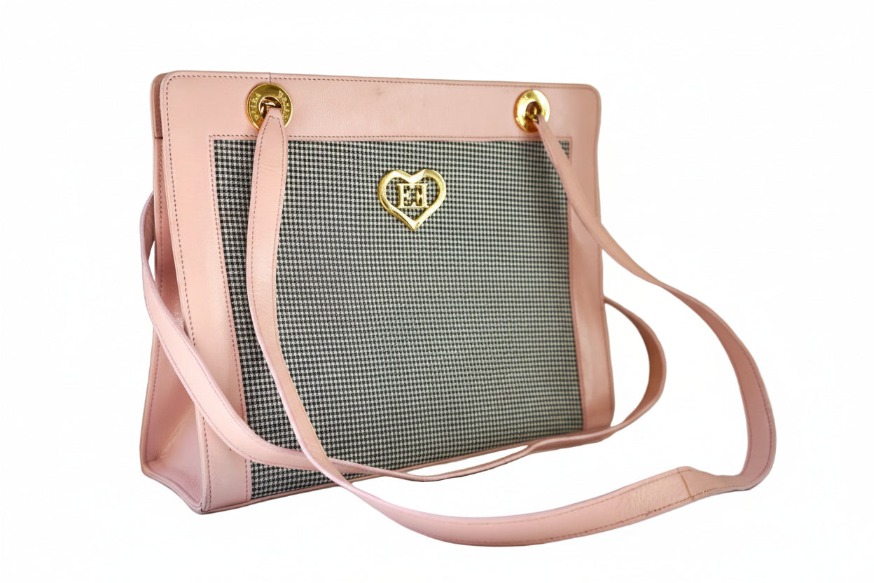 1990's ESCADA Pink Gingham Purse