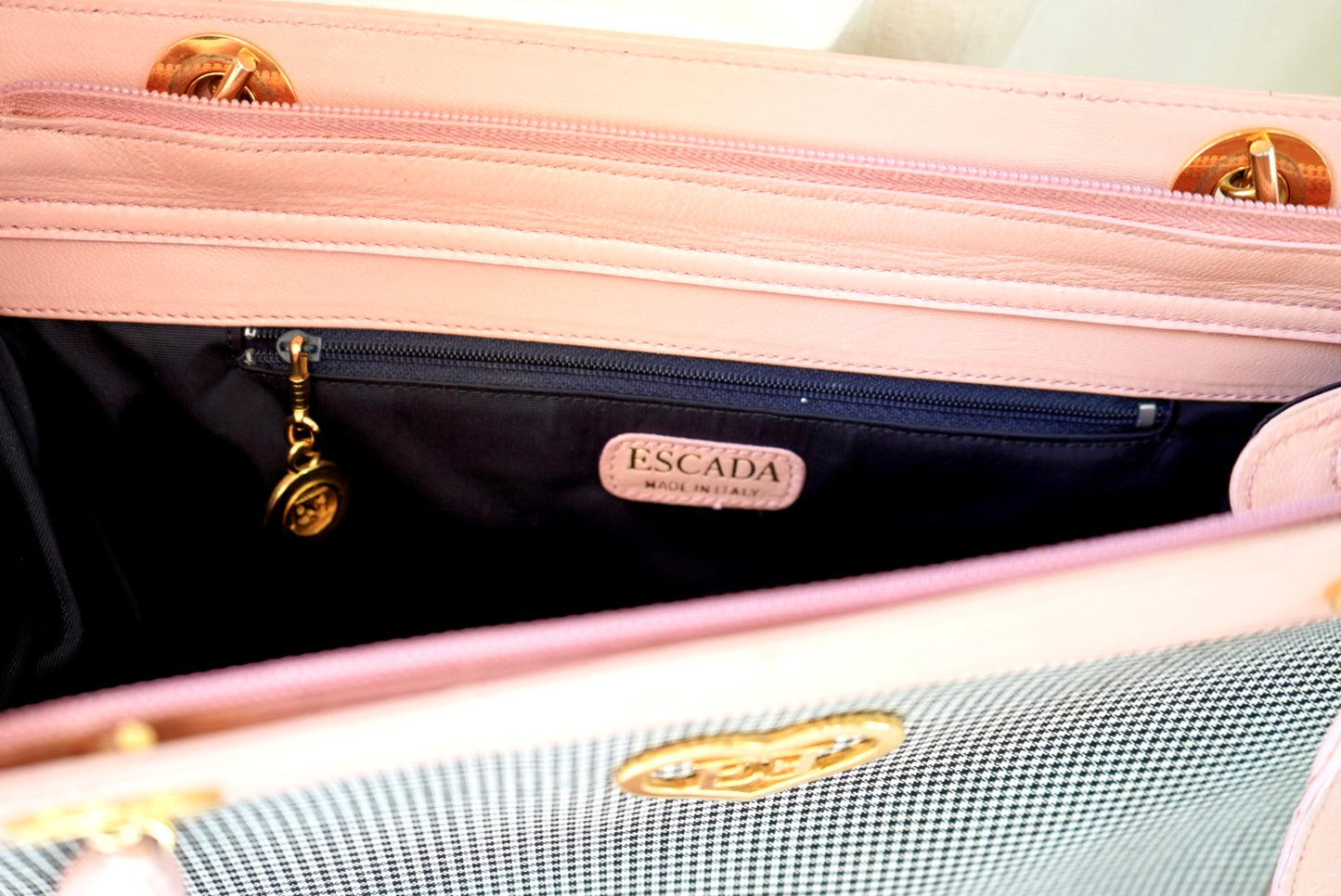 1990's ESCADA Pink Gingham Purse