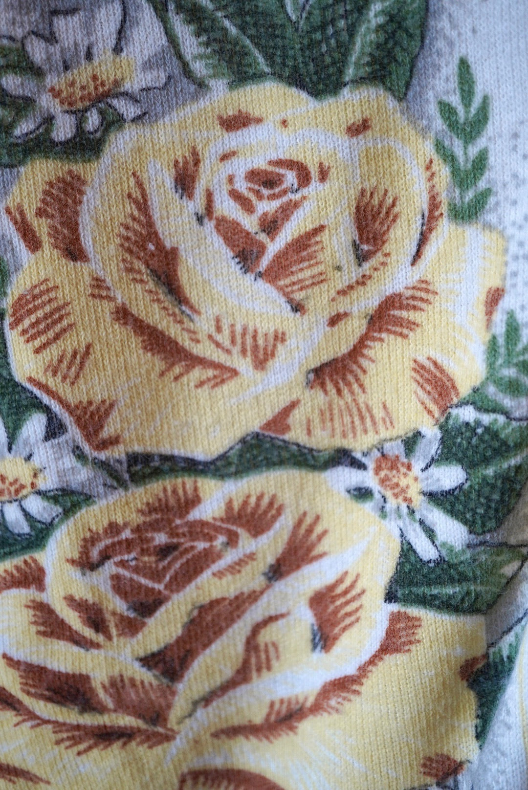 1960's Yellow Rose Cardigan