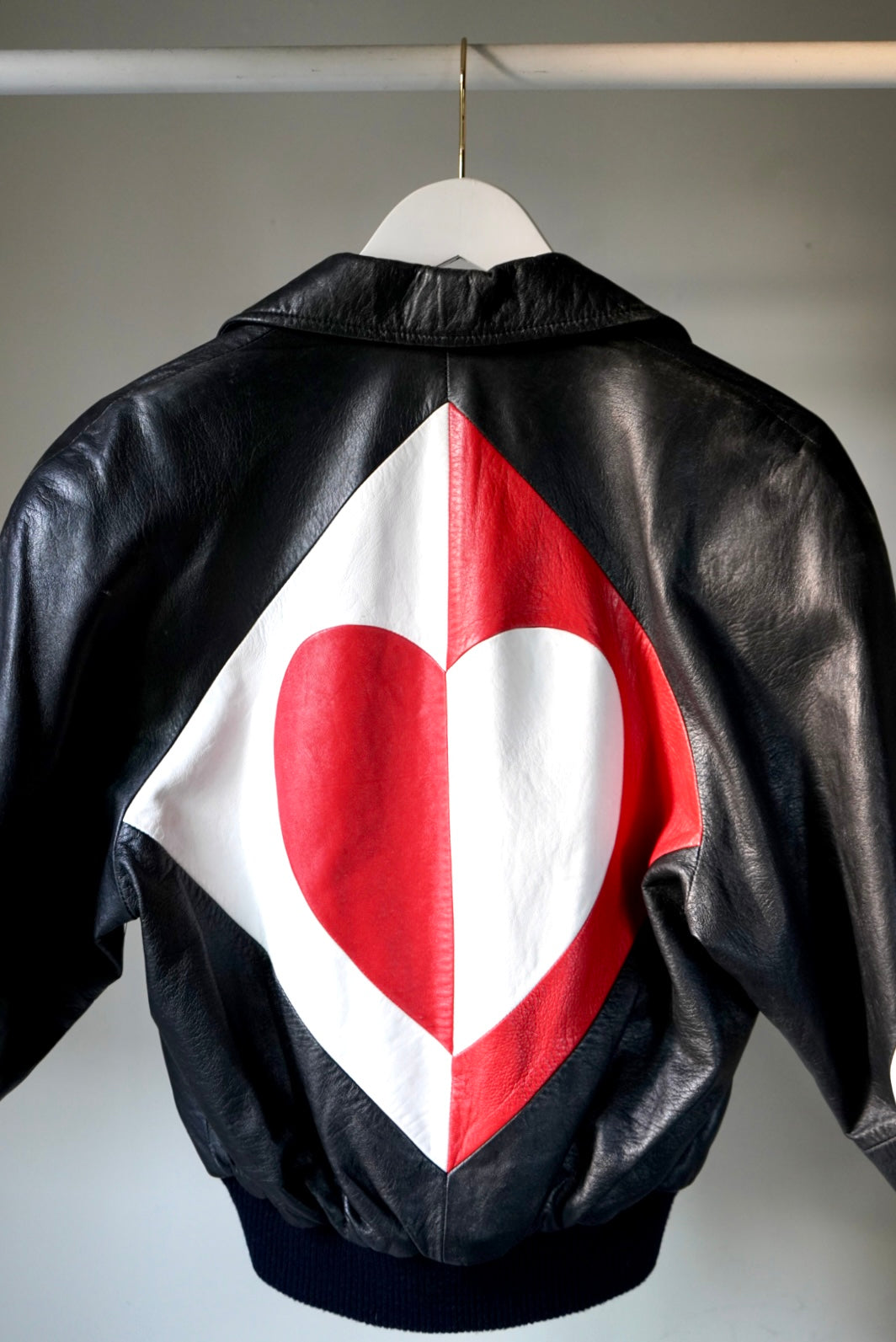 1980's North Beach Hobo Heart Leather Jacket