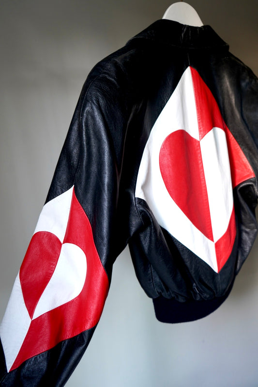 1980's North Beach Hobo Heart Leather Jacket