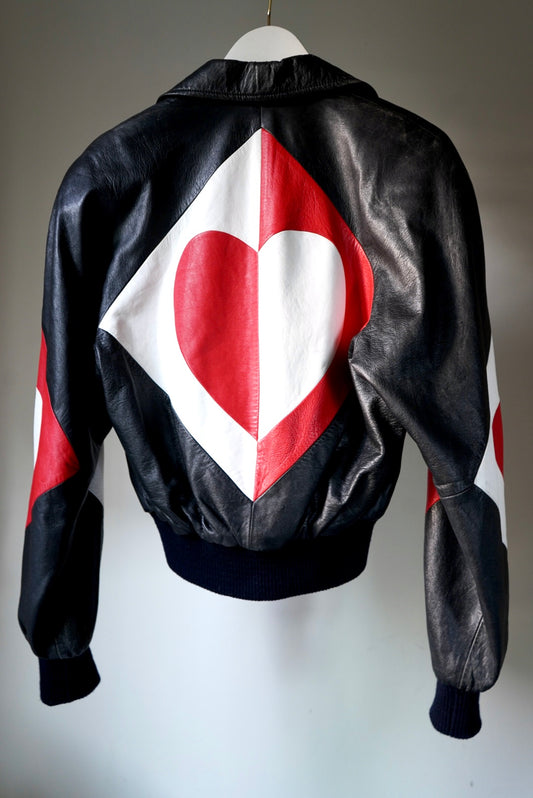 1980's North Beach Hobo Heart Leather Jacket