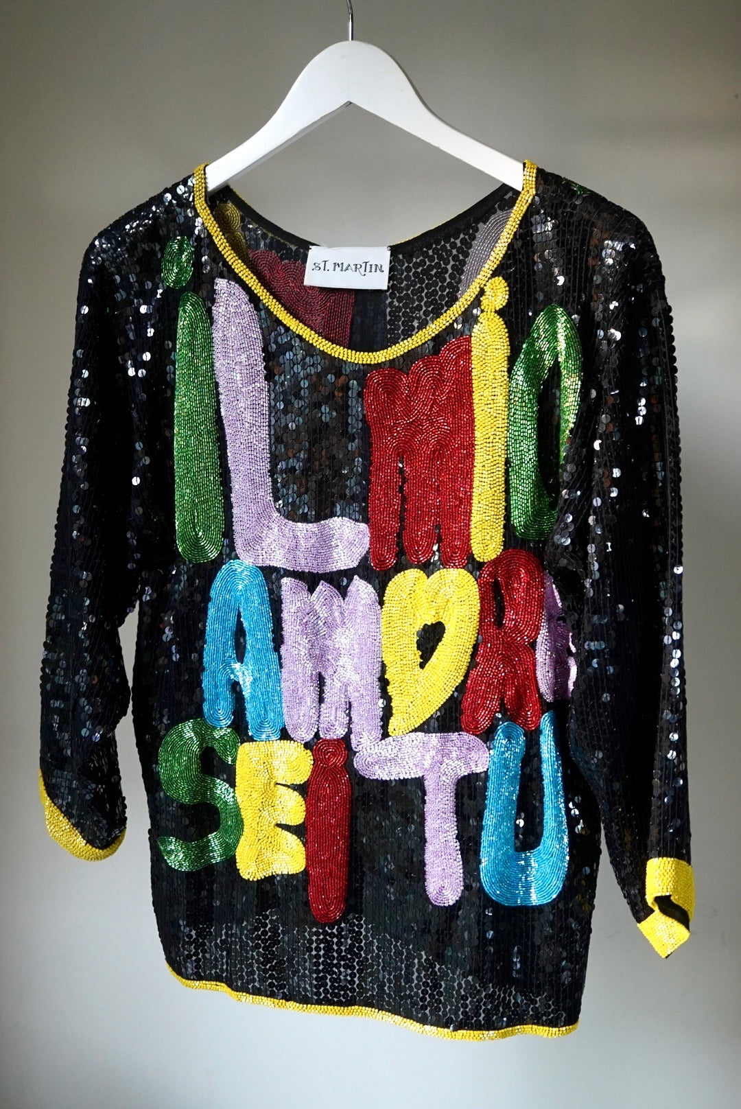 1980's 'Al mio amore sei tu' Sequin Top