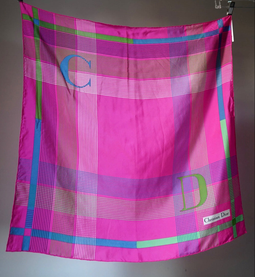 1980's DIOR Silk Scarf