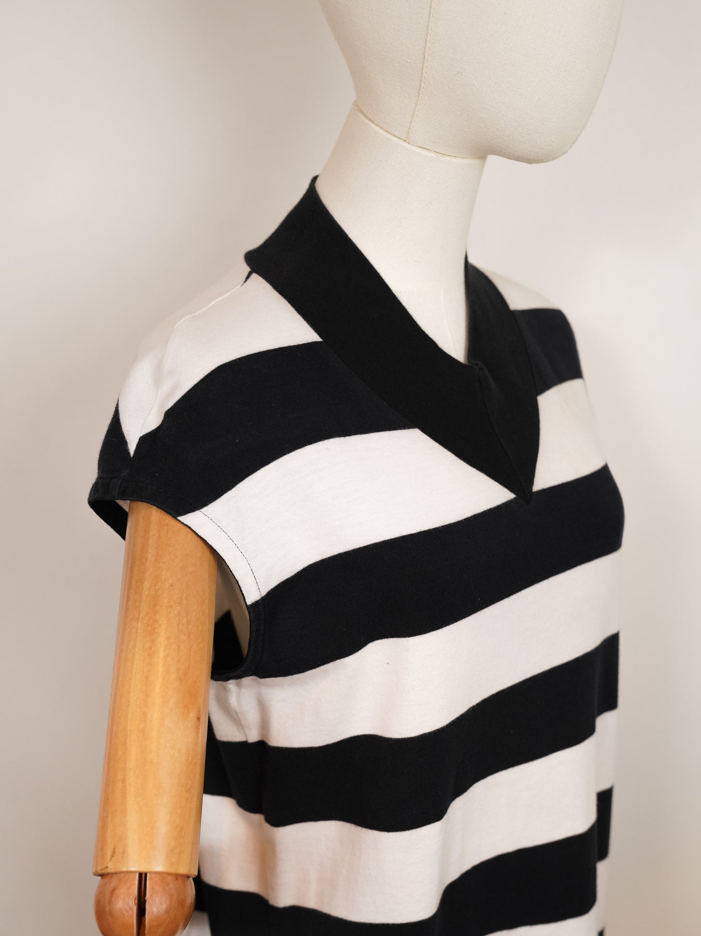 Regulation Yojhi Yamamoto B&W Striped Dress