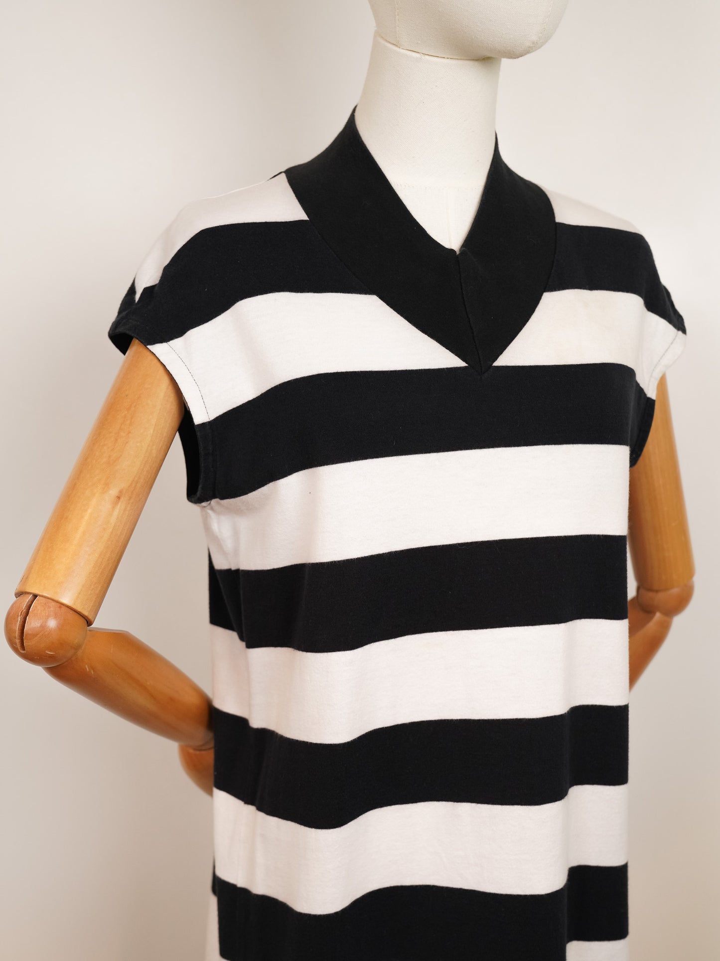 Regulation Yojhi Yamamoto B&W Striped Dress