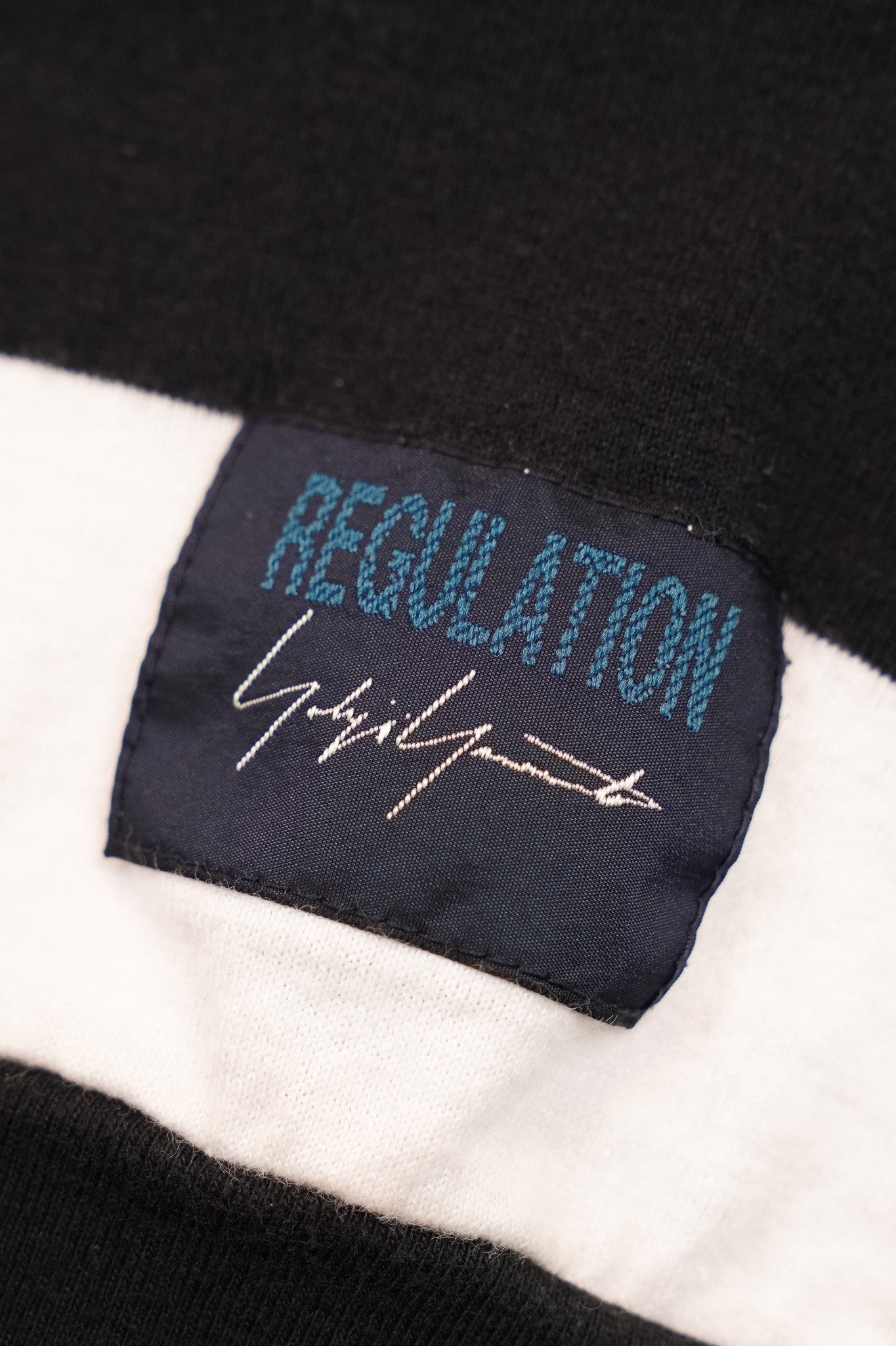 Regulation Yojhi Yamamoto B&W Striped Dress