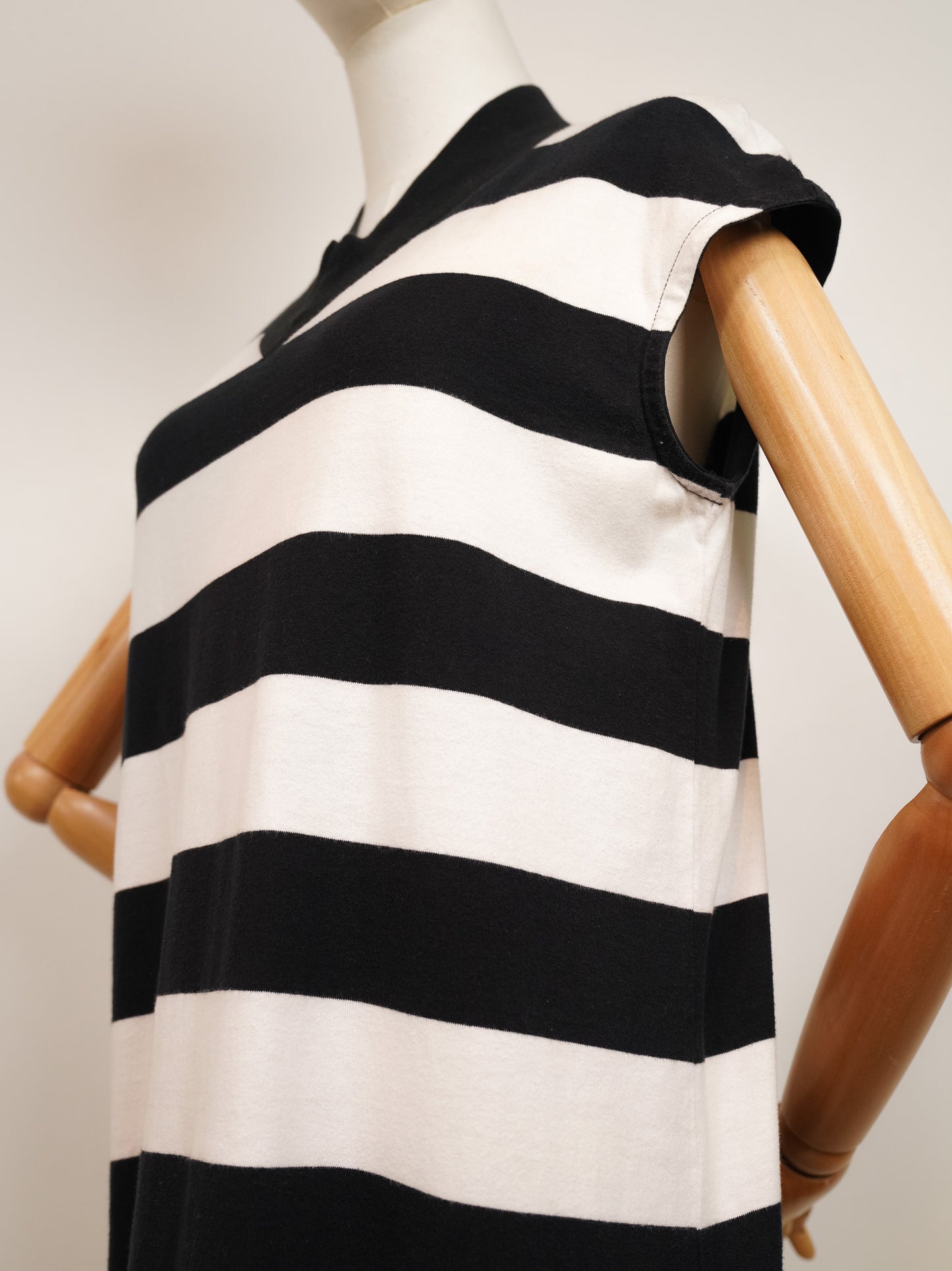 Regulation Yojhi Yamamoto B&W Striped Dress
