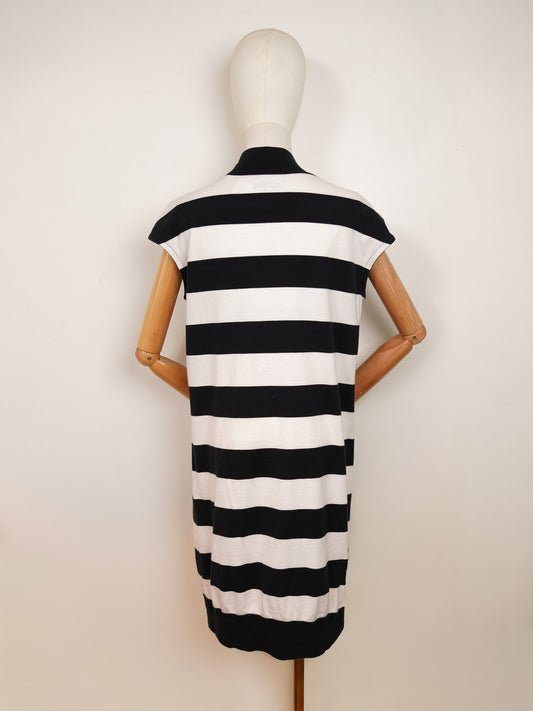 Regulation Yojhi Yamamoto B&W Striped Dress