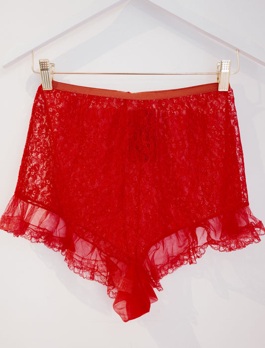1950's Red Lace Tap Pants