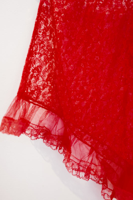1950's Red Lace Tap Pants