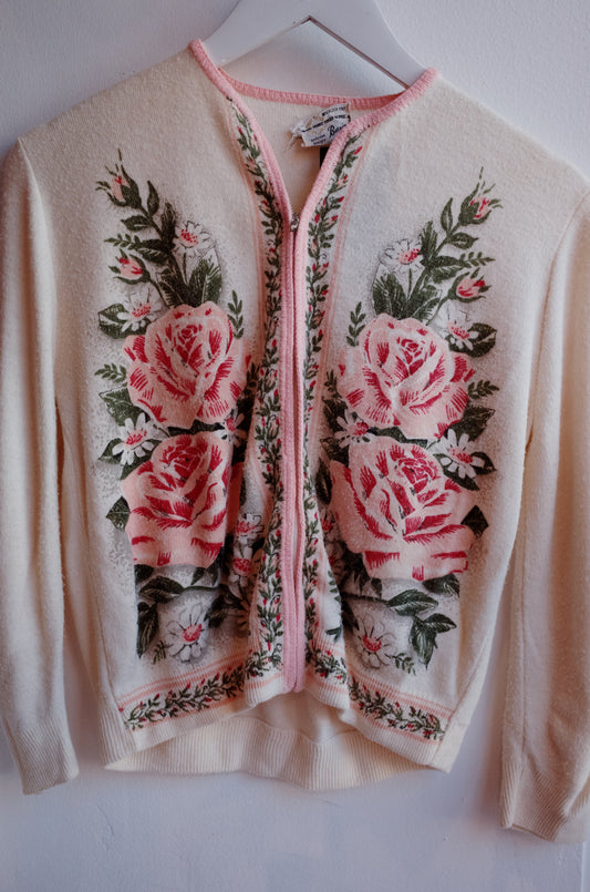 1950/1960's Rose Cardigan