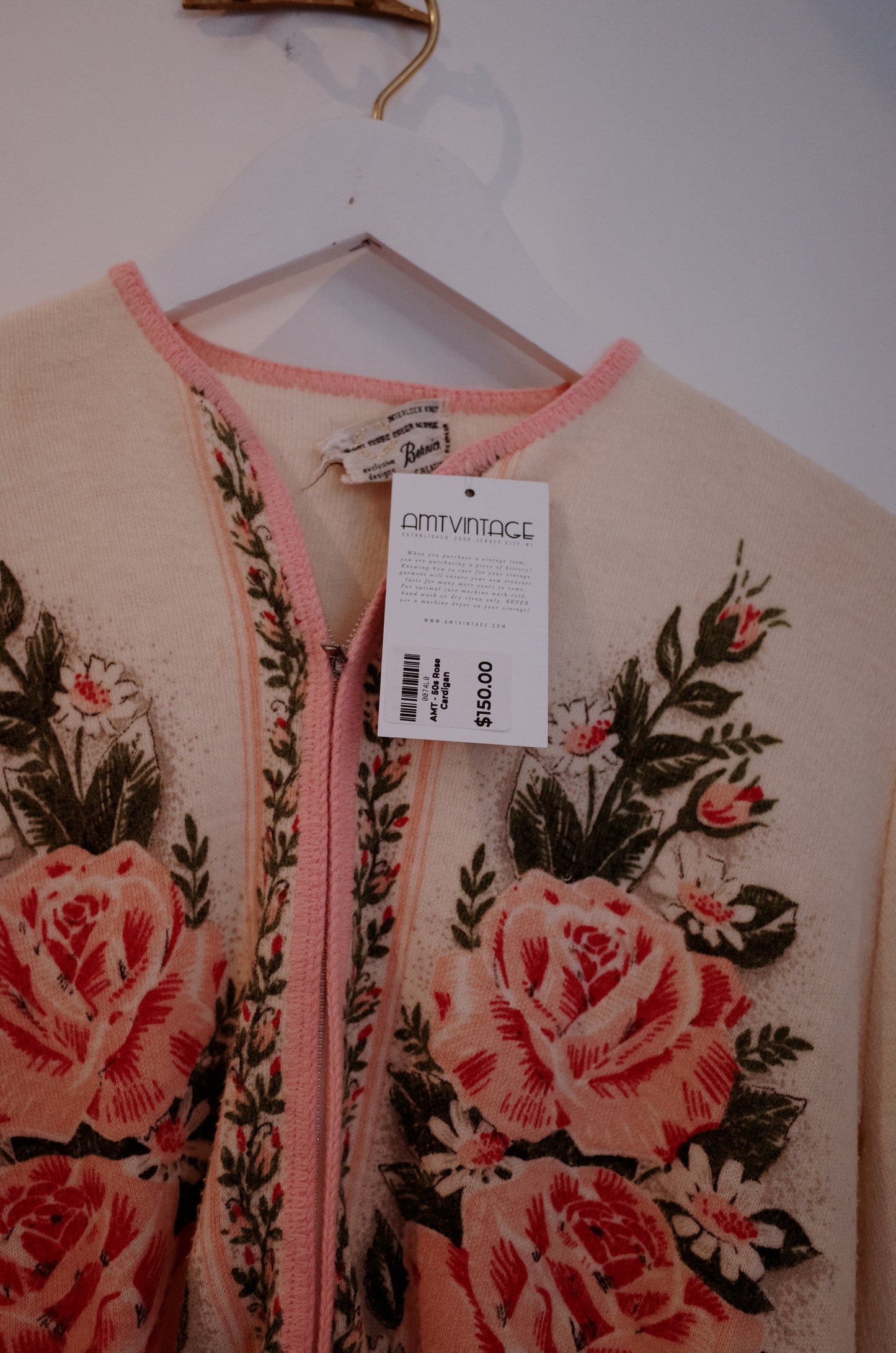 1950/1960's Rose Cardigan